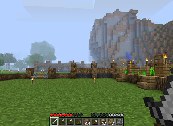 A minecraft survival world, during Beta 1.7.3