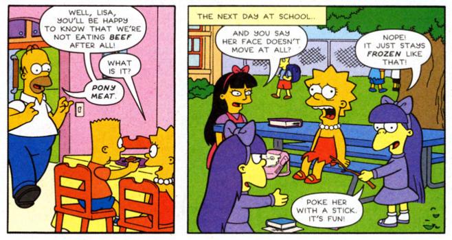 Simpsons Comics #110 is the one-hundred and tenth issue of Simpsons Comics. It was released in the USA and Canada in September 2005.