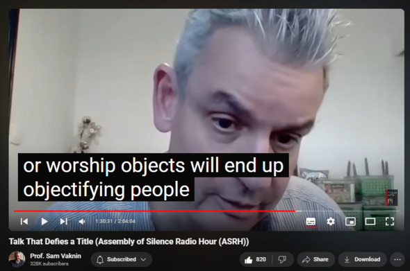https://www.youtube.com/watch?v=70gg_b3h2pg
Talk That Defies a Title (Assembly of Silence Radio Hour (ASRH))

17,617 views  21 May 2021  Mind of the Psychopathic Narcissist
From narcissism to the new normal to nothingness - it is all here!

Original posted:   

 • Narcissism and Psychopathy: Our New N...  

Audio only version: https://silentassembly.libsyn.com/nar...