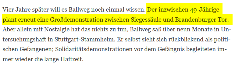 Vier Jahre später will es Ballweg noch einmal wissen. Der inzwischen 49-Jährige plant erneut eine Großdemonstration zwischen Siegessäule und Brandenburger Tor. 