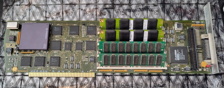 DCE Blizzard 2060 with 128MB RAM laying on the table.