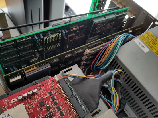Blizzard 2060 inserted in the Amiga 2000 along with some other cards, like a PicassoIV.