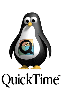Pinguin with the old QuickTime logo on its belly. 