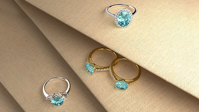 aquamarine engagement rings with different design and metals