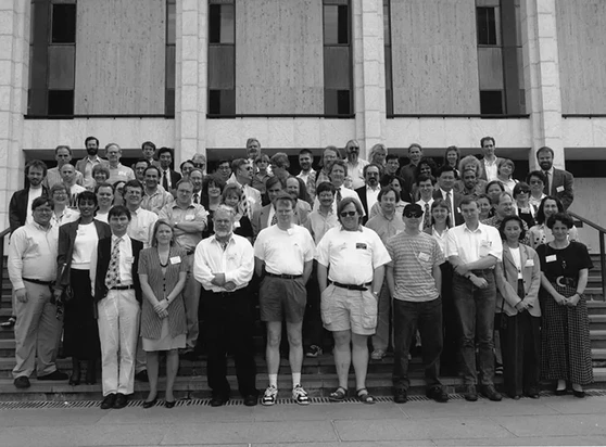 Representatives of libraries and publishers and also of the W3C (World Wide Web Consortium) at the 1997 Canberra conference. Courtesy Thomas Baker/Dublin Core.