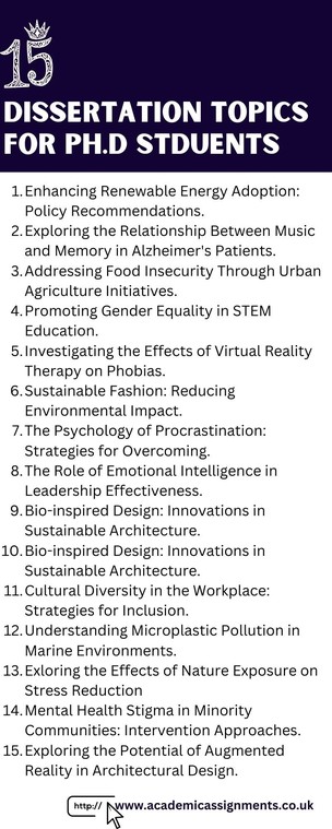 15 good dissertation ideas for PhD students 