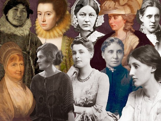 Some of the women diarists featured in the new anthology. Top row, left to right: Ada Blackjack, Anne Clifford, Florence Nightingale, Fanny Burney and Anna Dostoyevskaya. Bottom row, left to right: Elizabeth Fry, Cynthia Asquith, Beatrice Webb, Charlotte Forten Grimké and Virginia Woolf
Illustration by Meilan Solly / Images via Wikimedia Commons under public domain