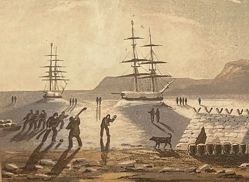 Die Schiffe "Sophia" und "Jane Franklin" im Polarmeer
