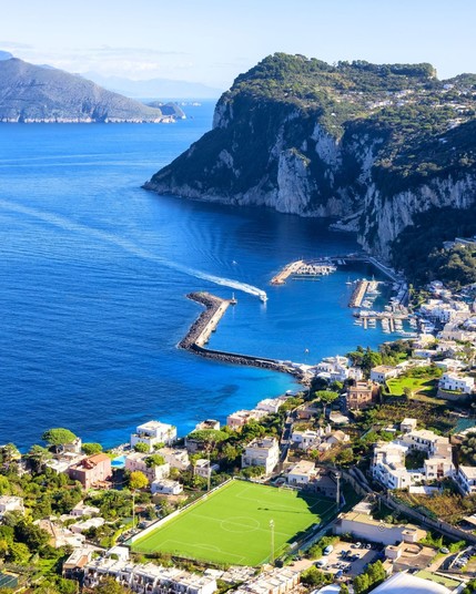 Tourist town of Capri, Italy