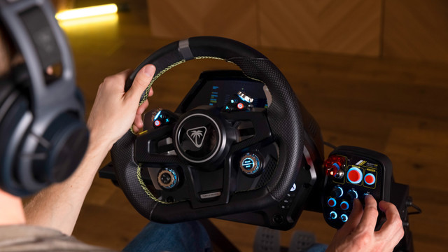 The new Turtle Beach VelocityOne Race system with a direct drive wheelbase confirmed at 7.2Nm, load cell pedals and a button box, is now available to purchase, at £629.99.
And it could help to open up sim racing to a more casual gaming audience...