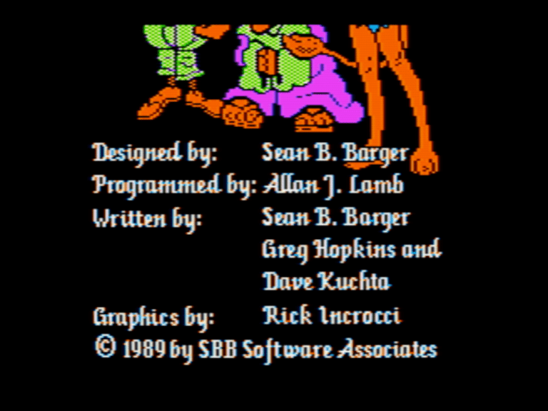 credits screenshot from "Questmaster I"