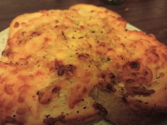 Homemade cheesy garlic bread