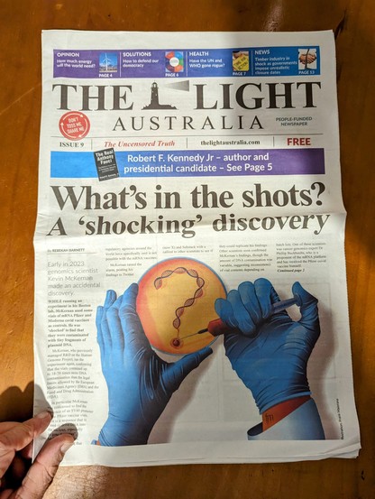 What's in the shots? A shocking discovery..
 is the headline