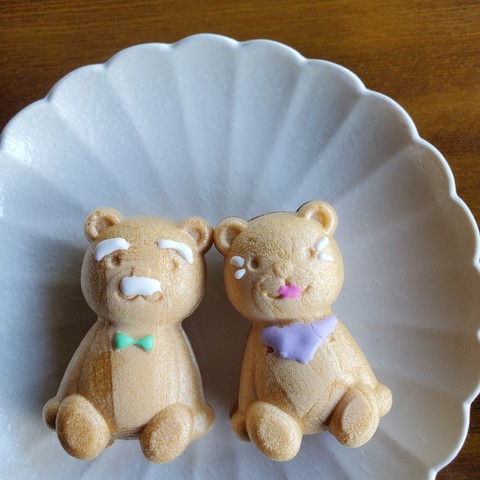 Bear monaka, these ones decorated for 'Respect for the Aged Day' in September.