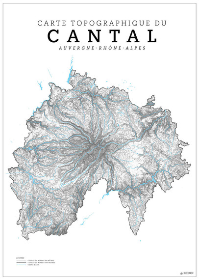 carte topographique du cantal