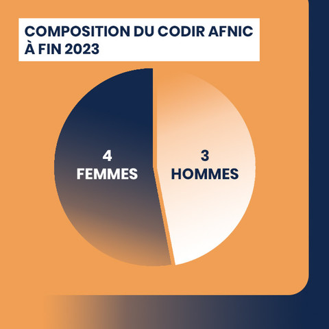 Composition du Codir Afnic à fin 2023.