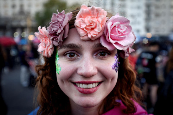 Argentinian pro-abortion protester.