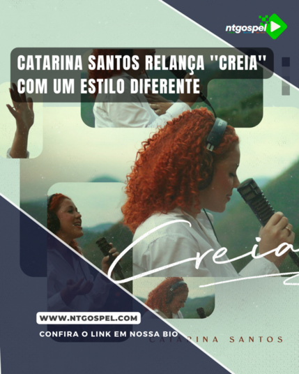 A canção “Creia” foi originalmente lançada há 6 anos, Catarina Santos traz como novidade outra roupagem musical para a canção. Foto: Divulgação.
