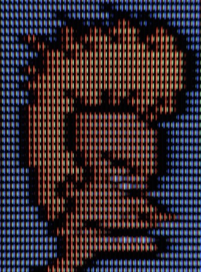 Close up of Beavis mid-jump from Beavis & Butt-Head (SNES) on Sony Trinitron Aperture Grille CRT TV