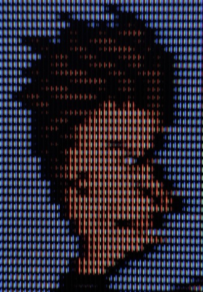 Close up of Butt-Head mid-jump from Beavis & Butt-Head (SNES) on Sony Trinitron Aperture Grille CRT TV