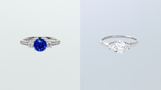 sapphire vs diamond rings