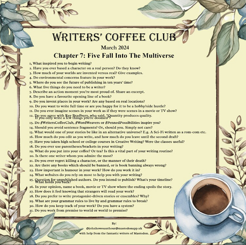 #WritersCoffeeClub March 9  Do you invent places in your work? Are any based on real locations?