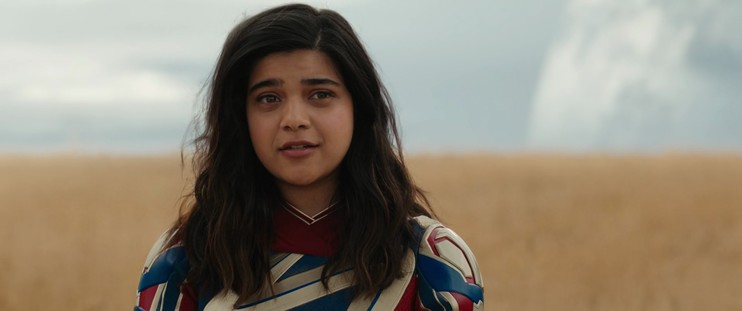 Still of Iman Vellani as Ms. Marvel from The Marvels film.