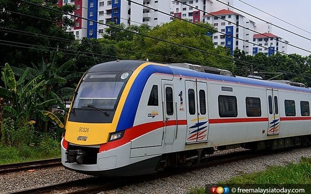 KTM Komuter train running on its track. / Photo from linked article.