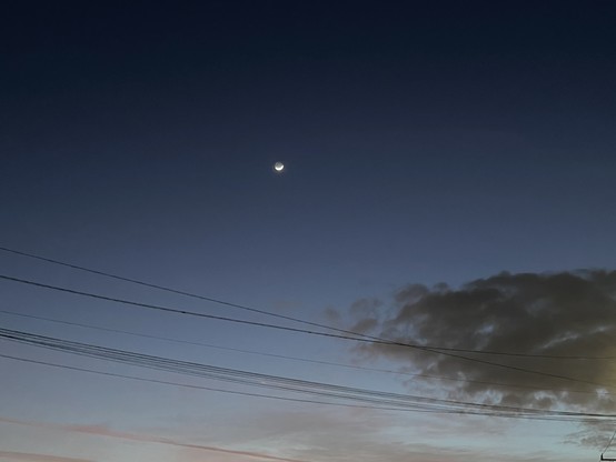 Twilight sky with moon