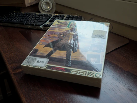 Another angle of the front cover of the game box, showing how the main protagonist (Jake "Lucky" Masters) character design on the front cover is embossed.