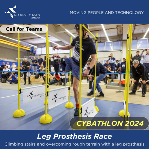 Calling all researchers, engineers, innovators, and leg prosthetics experts! Join the Leg Prosthesis Race at CYBATHLON 2024 this October. 
