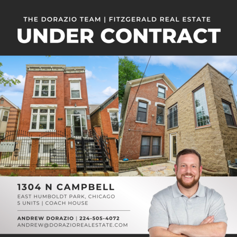1304 N Campbell, Chicago under contract - The Dorazio Real Estate Team, Fitzgerald Real Estate