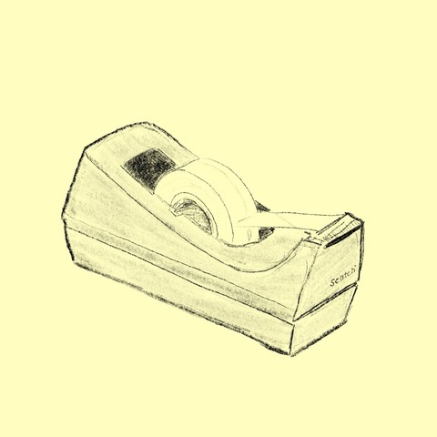 Sketch of a tape dispenser.