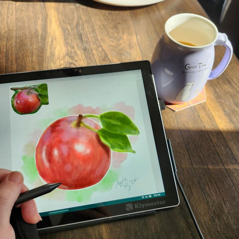 Digital watercolor apple, state fruit of New York