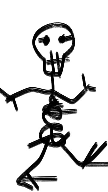 A sketch of a skeleton.
