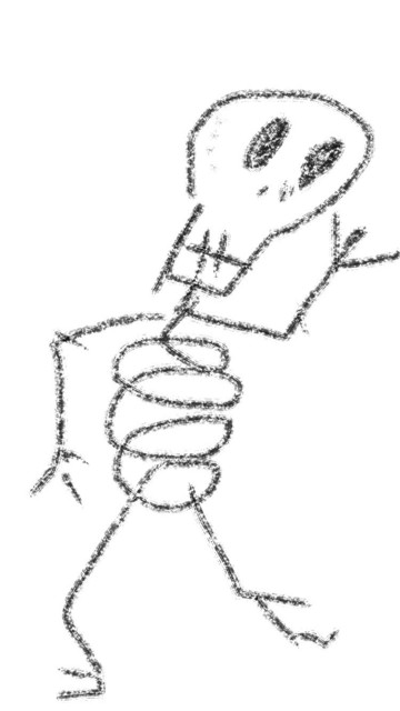 A sketch of a skeleton.