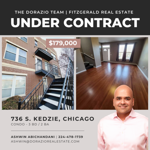 736 S Kedzie #3 Under Contract - Ashwin Abichandani - The Dorazio Team at Fitzgerald Real Estate