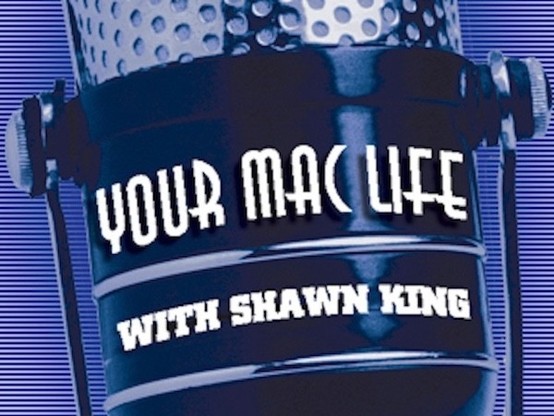 A microphone with the text "Your Mac Life with Shawn King" displayed on it.