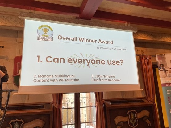 Cloudfest hackathon Overall Winner Award
1. Can everyone use?