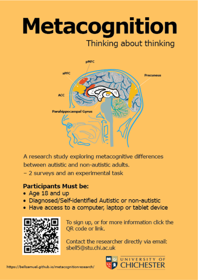 Poster advertising psychology study.