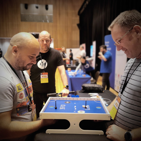 Game of Klask at the amazee.io booth