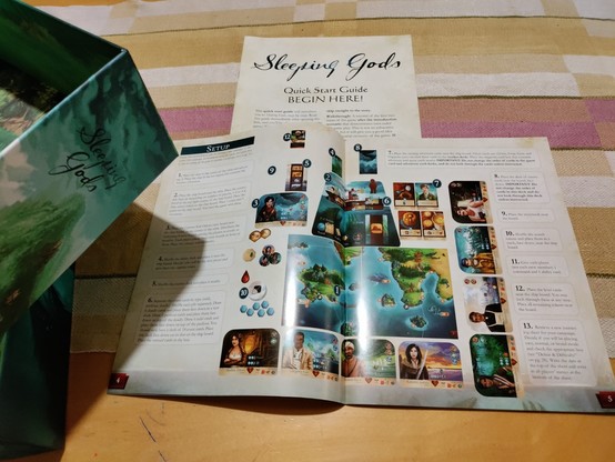 Boardgame on a table.
