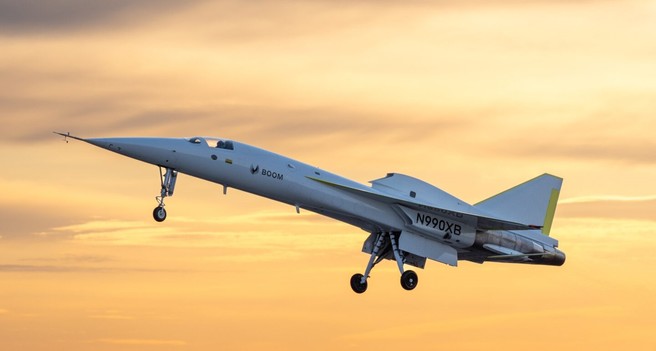 Boom Supersonic XB-1 jet takes off