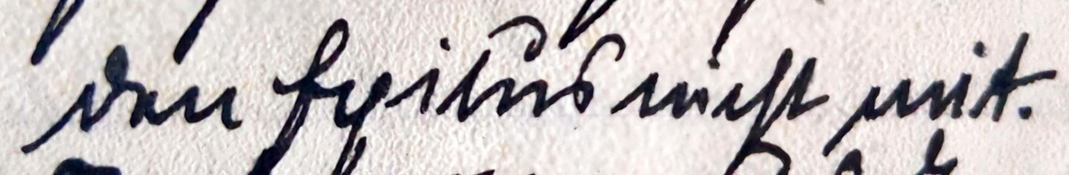 Ein Ausschnitt aus einem handschriftlichem Brief von 1905 in Kurrentschrift.