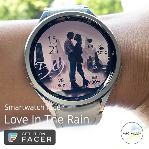 Smartwatch face: Love In The Rain