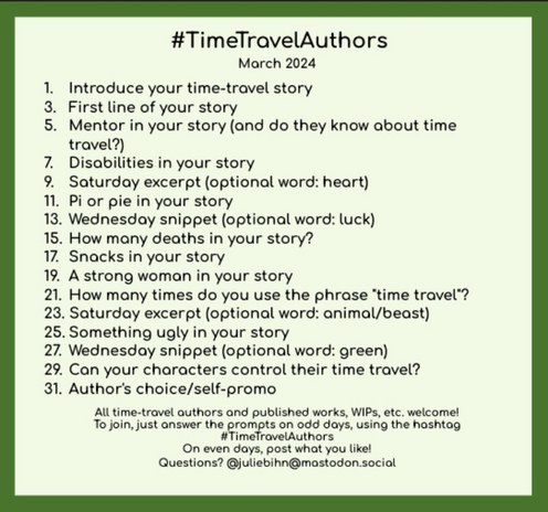#TimeTravelAuthors day 25 Prompt: something ugly in your story