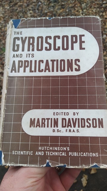 Vinatage book cover "the gyroscope and it's applications". Edited by Martin Davidson. 