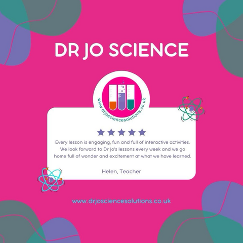 Pink colourful square with a quote saying Dr Jo is fab