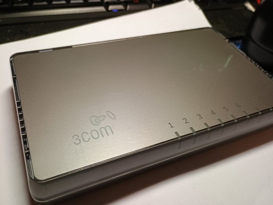 8-port 3COM gigabit Ethernet switch
