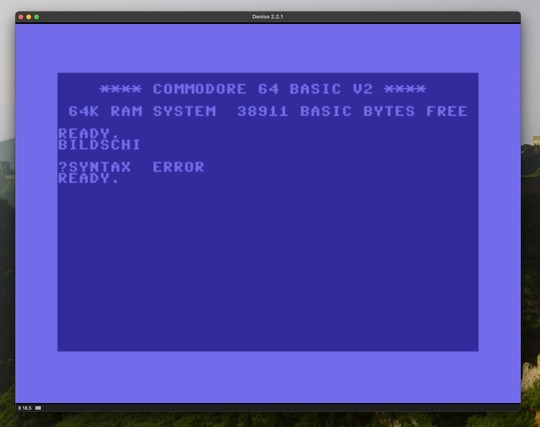 Denise Emulator up and running on my Apple MacMini i7 ...